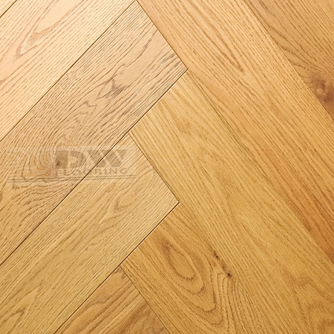 DW FLOORING Елка Английская 14 мм Дуб золотистый светлый DW 301U лак матовый с фаской (фото 1)