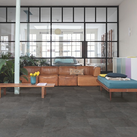 QS Alpha Vinyl ORO BASE плитка AVSTT 40035 Сланец чёрный (фото 10)